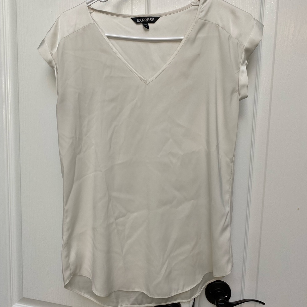 Cream color silky shirt